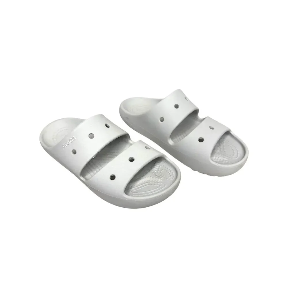 Crocs Sandal Double Strap Slides Slip On Foam Comfort Pale Light Gray 7